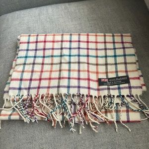 Cashmere Check Fringe Scarf